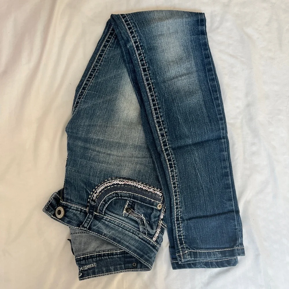 Sequin Detailed Skinny Jeans - Picture 3 of 5